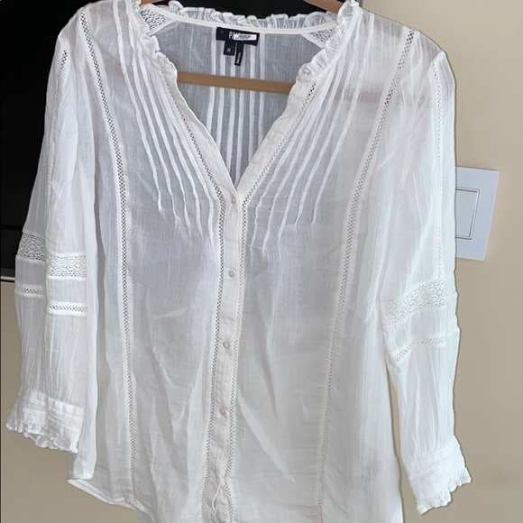 PAIGE Tops - PAIGE WHITE BLOUSE! PERFECT CONDITION!